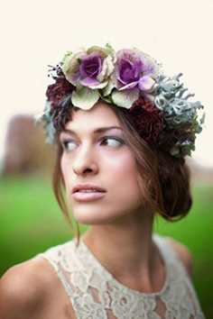 corona de flores para boda