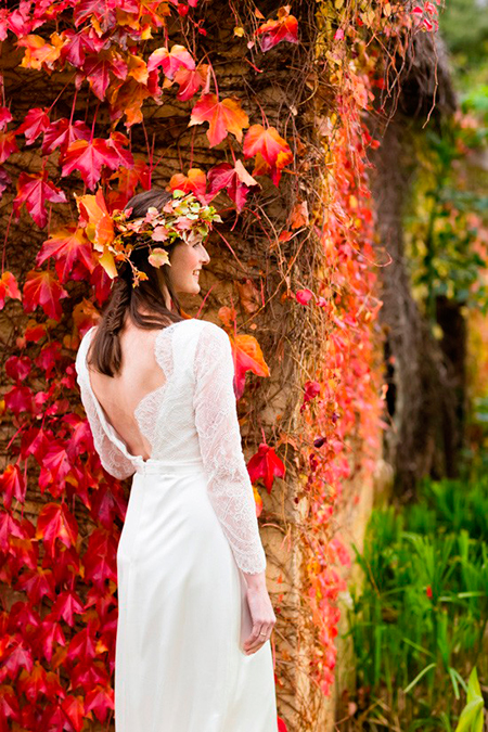 Vestido novia otoño
